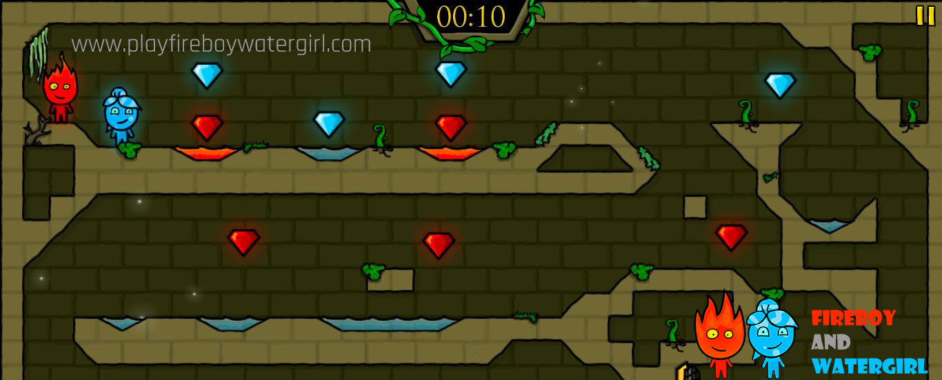 Fireboy-Watergirl Games for Mobile or Tablet Online (no download) 